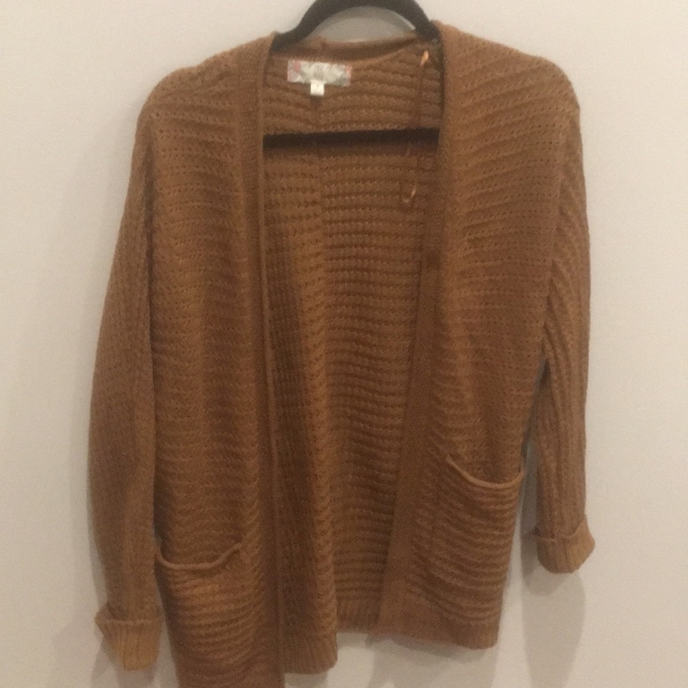 Tan cardigan